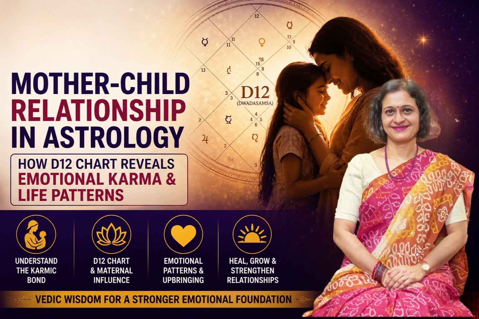 Mother-Child Relationship in Astrology: How D12 Chart Reveals Emotional Karma & Life Patterns