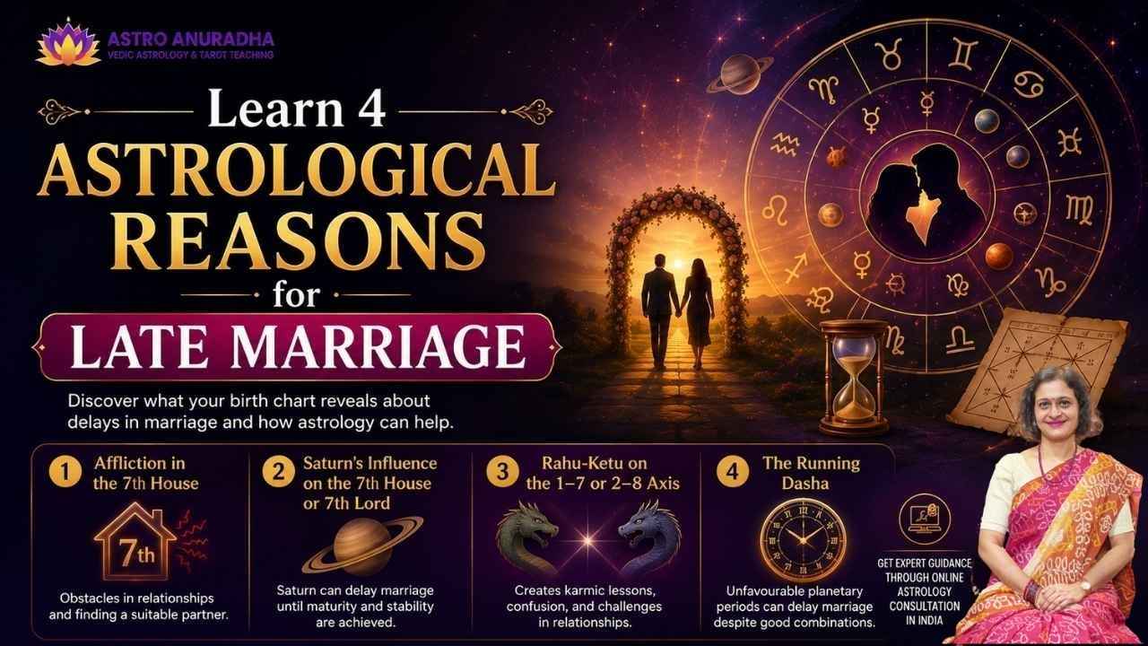Learn 4 Astrological Reasons for Late Marriage